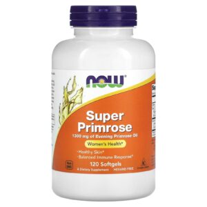 Now Foods Super Primrose 1300 mg 120 capsules à enveloppe molle
