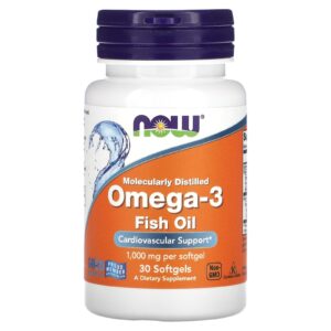 Now Foods Huile de poisson riche en omega 3 1000 mg 30 capsules à enveloppe molle