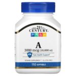 21st Century Vitamine A 3000 µg 10 000 UI 110 capsules à enveloppe molle