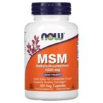 Now foods MSM méthylsulfonylméthane 1 000 mg 120 gélules végétales