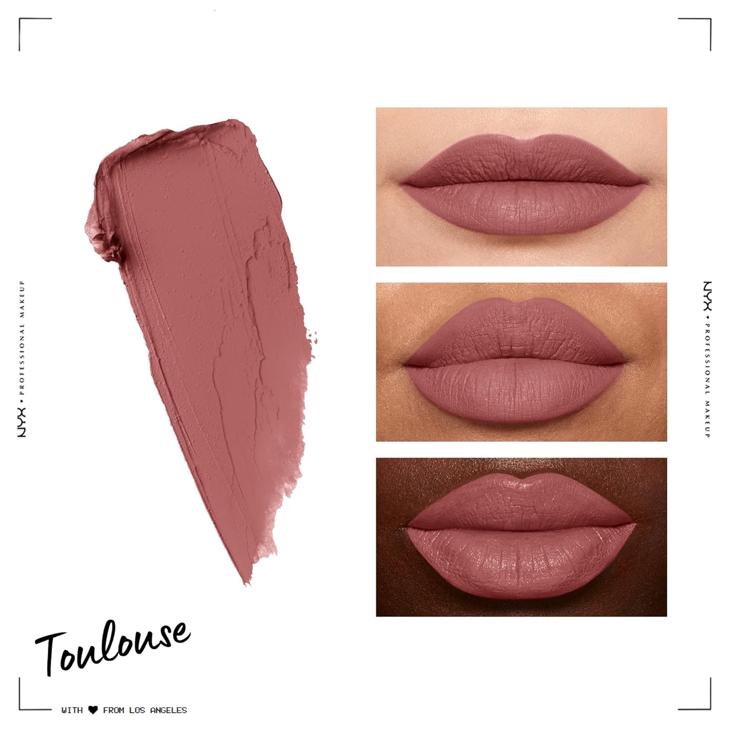 NYX Professional Makeup Rouge à lèvres Soft Matte Cream 38 Toulouse, 8 ml – Image 2
