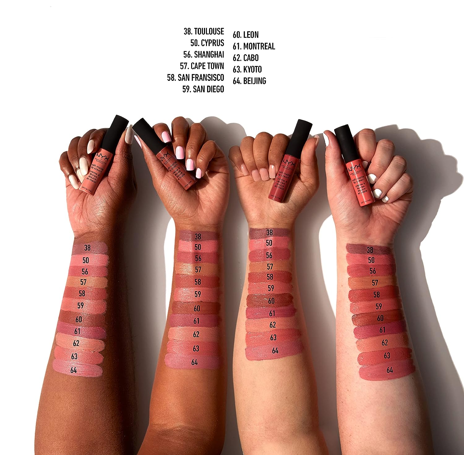 NYX Professional Makeup Rouge à lèvres Soft Matte Cream 38 Toulouse, 8 ml – Image 3