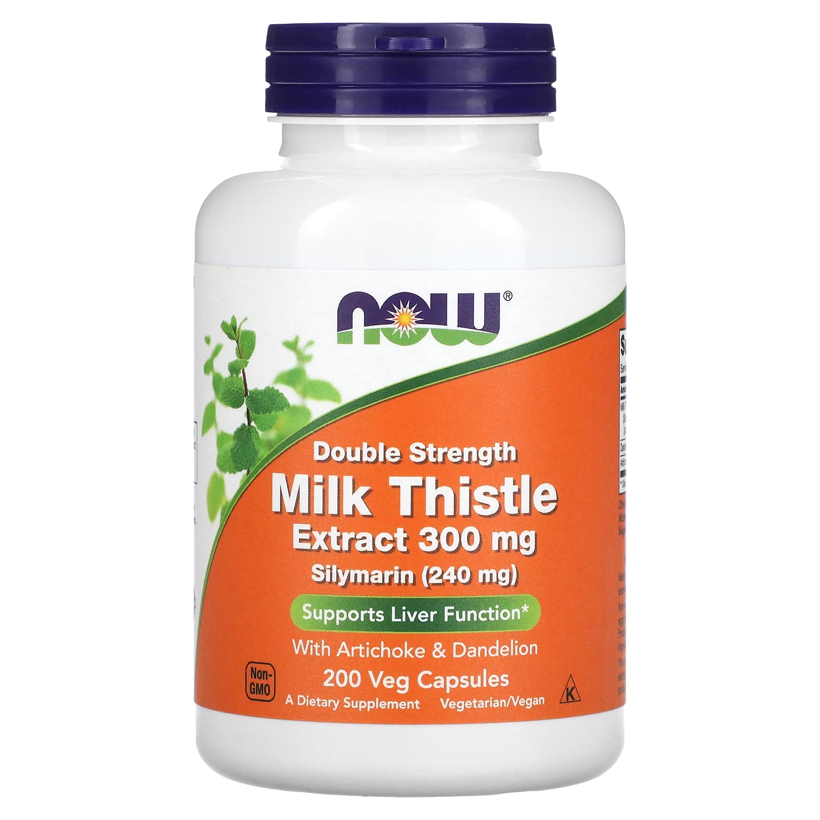 Now Foods Milk Thistle Extract Double Strength 300 mg 200 capsules végétales