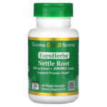 California Gold Nutrition EuroHerbs Extrait de Racine d’Ortie 250 mg 60 Capsules