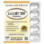 California Gold Nutrition, Probiotiques LactoBif® 100, 100 milliards d'UFC, 30 capsules végétales