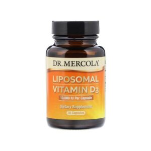 Dr Mercola Liposomale Vitamin D3, Qualitée Supérieure Premium ,10 000 IU, 30 Capsules