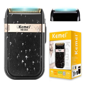 Kemei KM-2024 Rasoir électrique professionnel USB Rechargeable hommes rasoir électrique étanche