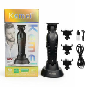 Kemei KM-2299 Desvelladora Tondeuse Sans Fil Avec Base Noir