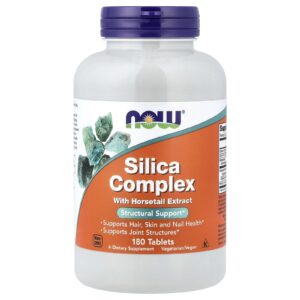 NOW Foods, Complexe de silice avec extrait de prêle, 180 comprimés