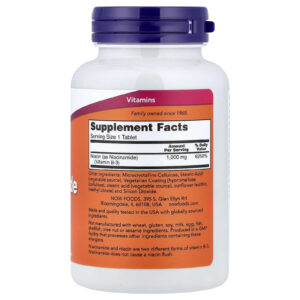 NOW Foods, Nicotinamide, 1000 mg, 90 comprimés