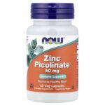 NOW Foods, Picolinate de zinc, 50 mg, 60 capsules végétales