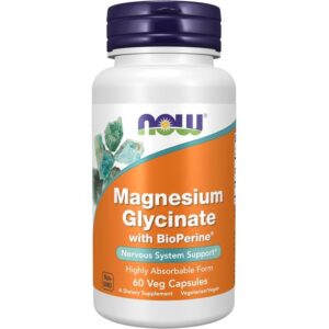 Now Foods Magnesium Glycinate Avec BioPerine 60 Veg Capsules