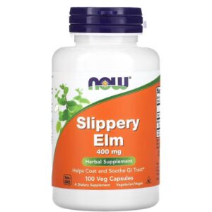 Now Foods Slippery Elm 400 mg 100 Veg Capsules