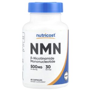 Nutricost NMN, 500 mg, 60 capsules (250 mg per capsule)