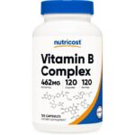 Nutricost Vitamine B Complex, [ production d'énergie et la fonction cérébrale ] 120 Caps
