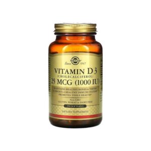 Solgar Vitamine D3 (Cholecalciferol), 25 mcg (1,000 IU) - 250 Softgels