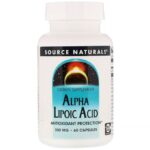 Source Naturals Acide alpha-lipoïque, 300 mg, 60 Gélules