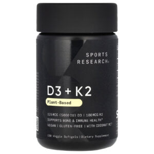 Sports Research D3 + K2 Herbal 120 Vegetarian Softgels