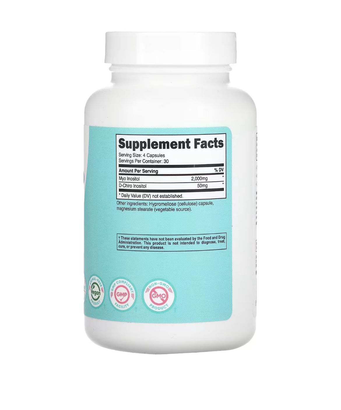 Nutricost Myo + D-Chiro Inositol Soutient pour femme 120 capsules – Image 2