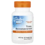 Doctor's Best Trans-resvératrol à haute efficacité 600, 600 mg, 60 capsules végétariennes