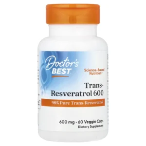 Doctor's Best Trans-resvératrol à haute efficacité 600, 600 mg, 60 capsules végétariennes