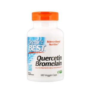 Doctor's Best Quercétine bromelaïne, 180 gélules végétariennes