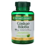 Nature'S Bounty Ginkgo Biloba, 60 mg, 200 gélules