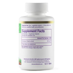 Paradise Herbs, Shilajit, 60 gélules végétales