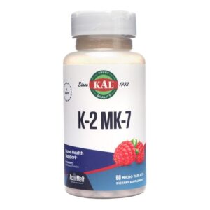 Kal Vitamine K2 MK-7 Bone Support Formula Framboise- 60 petits comprimés