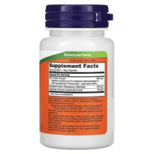 NOW Foods, Extrait de chardon-Marie, 50 capsules végétales