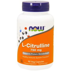 Now Foods L-Citrulline, 750 mg, 90 gélules végétales