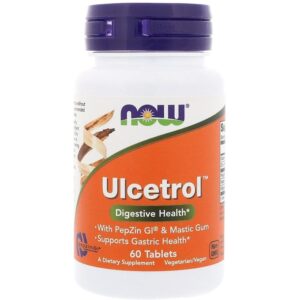 NOW Foods Ulcétrol, Avec PepZin GI et de la gomme mastic 60 comprimés