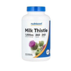 Nutricost Milk Thistle 1000 mg, Silymarin Chardon 240 Caps