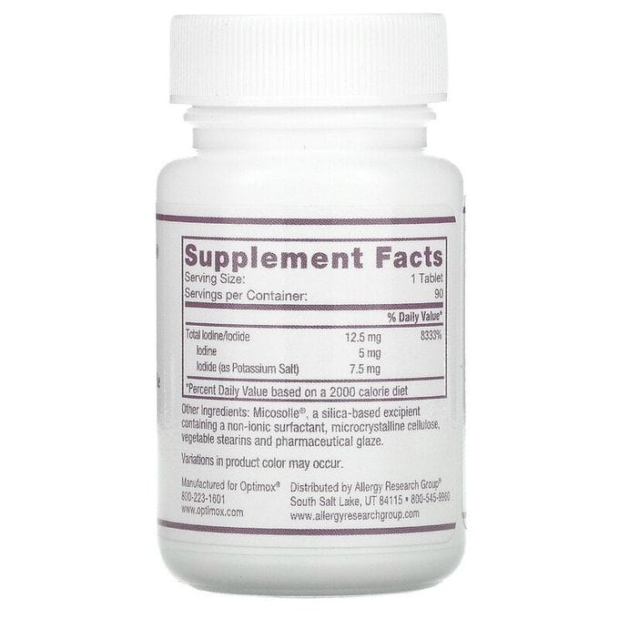 Optimox Iodoral IOD 12.5, Iode/Iodure de potassium, 90 comprimés – Image 2