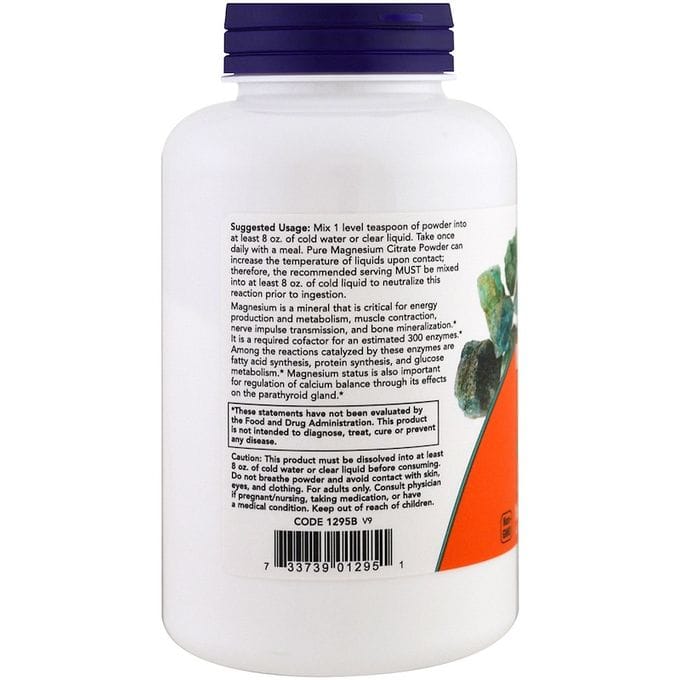 Now Foods Poudre pure de citrat de magnésium, 227 g – Image 3
