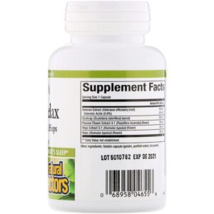 Natural Factors Sleep Relax avec valériane et houblon 90 Capsules