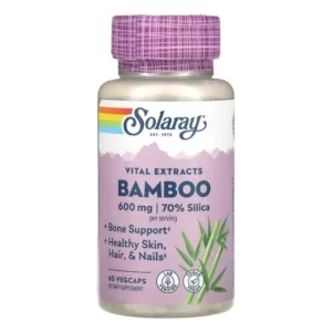 Solaray Extrait de tige de bambou, 600 mg, 60 capsules