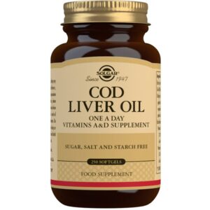 Solgar huile de foie de morue, vitamines A et D, 250 gélules