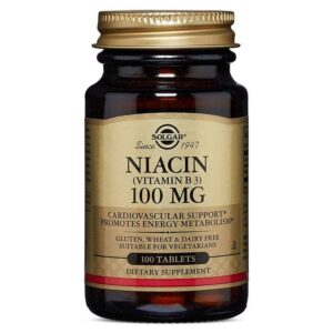 Solgar Niacin Vitamin B3, 100 mg, 100 Tablets
