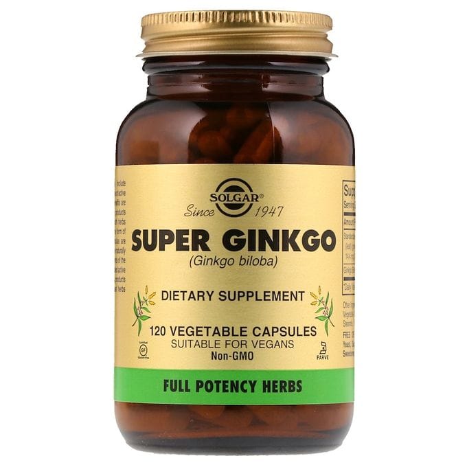 Solgar Super ginkgo, 120 capsules végétales